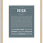 Reign (male) | Name Art Print