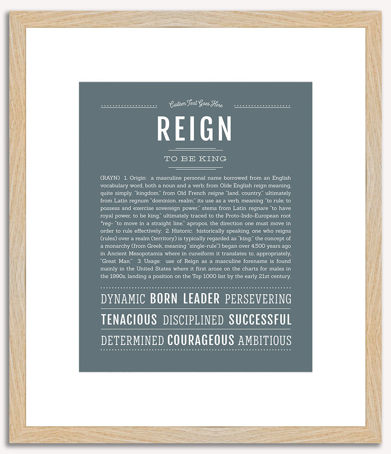 Reign (male) | Name Art Print