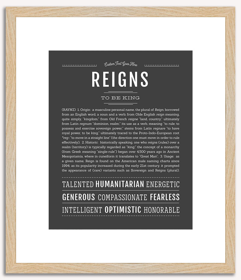 Reigns | Name Art Print