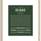 Reigns | Name Art Print