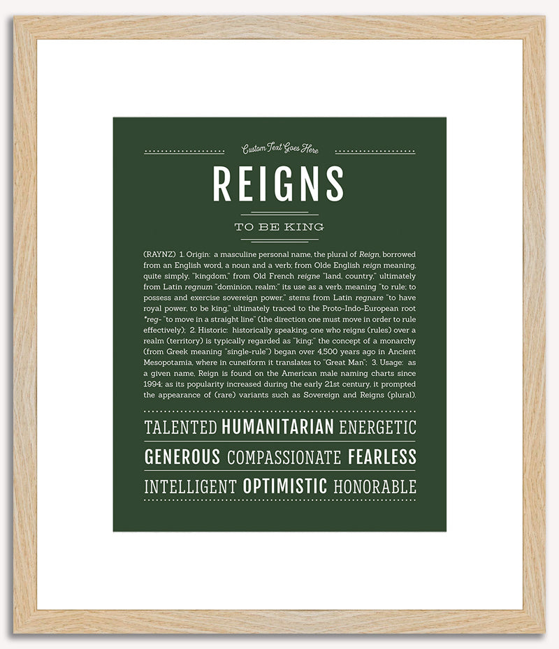 Reigns | Name Art Print