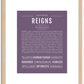 Reigns | Name Art Print