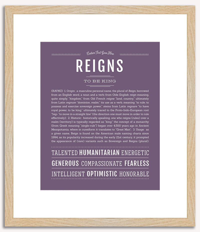 Reigns | Name Art Print