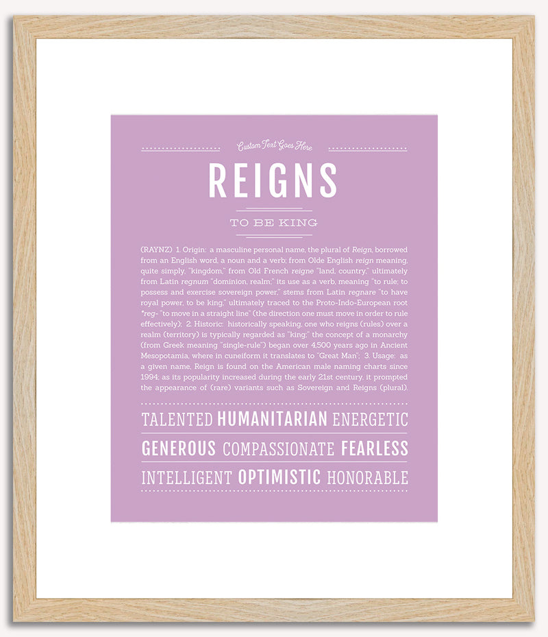 Reigns | Name Art Print