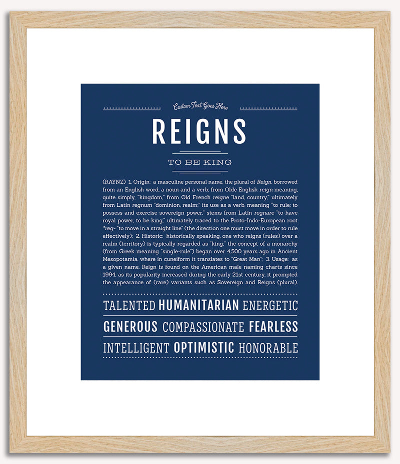 Reigns | Name Art Print