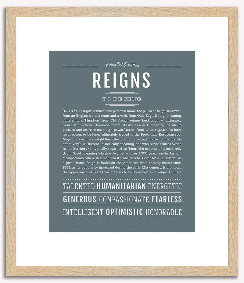 Reigns | Name Art Print