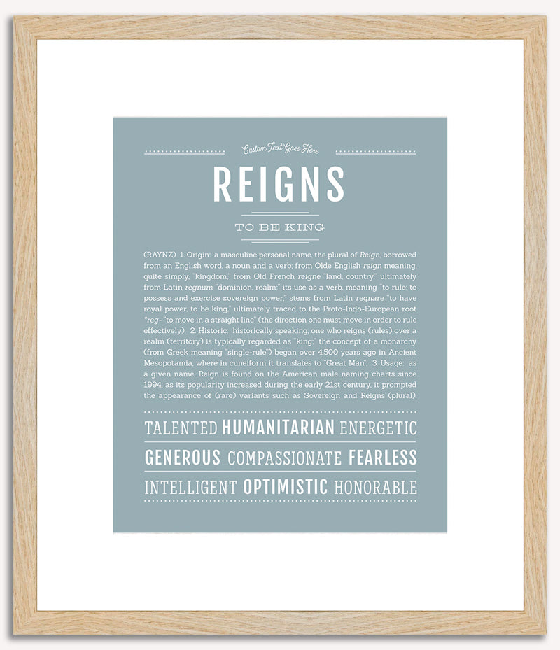 Reigns | Name Art Print