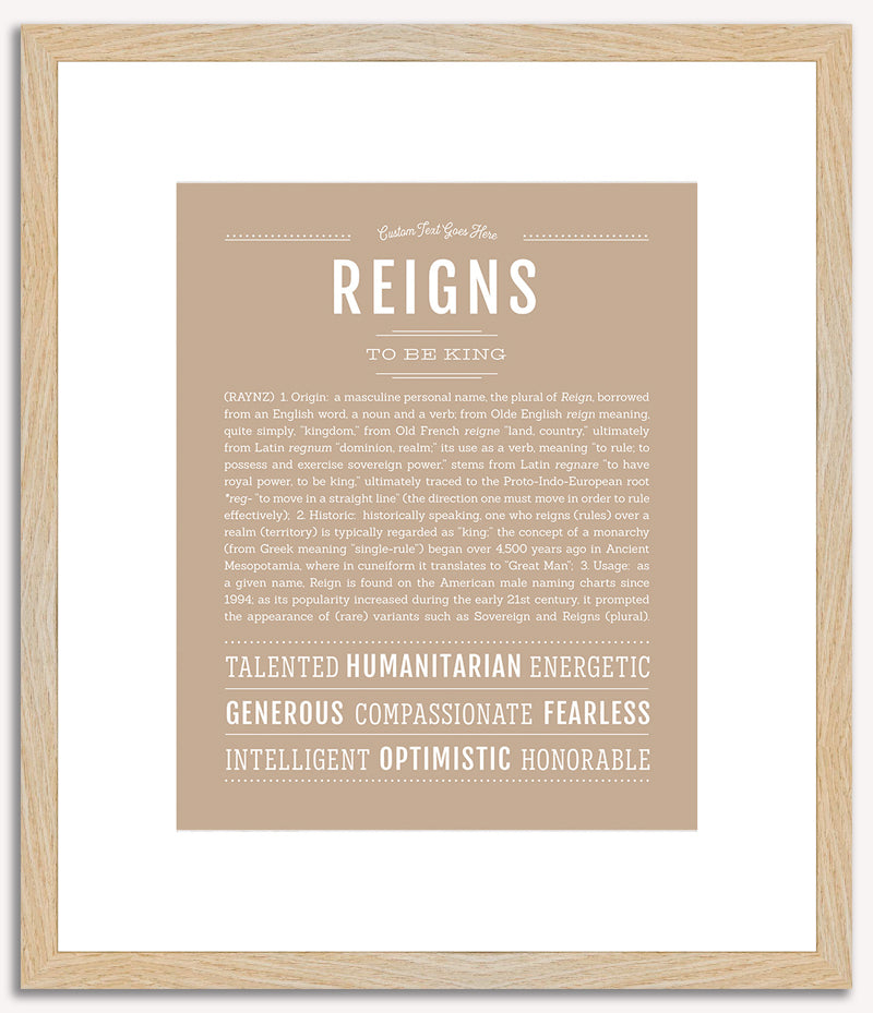 Reigns | Name Art Print