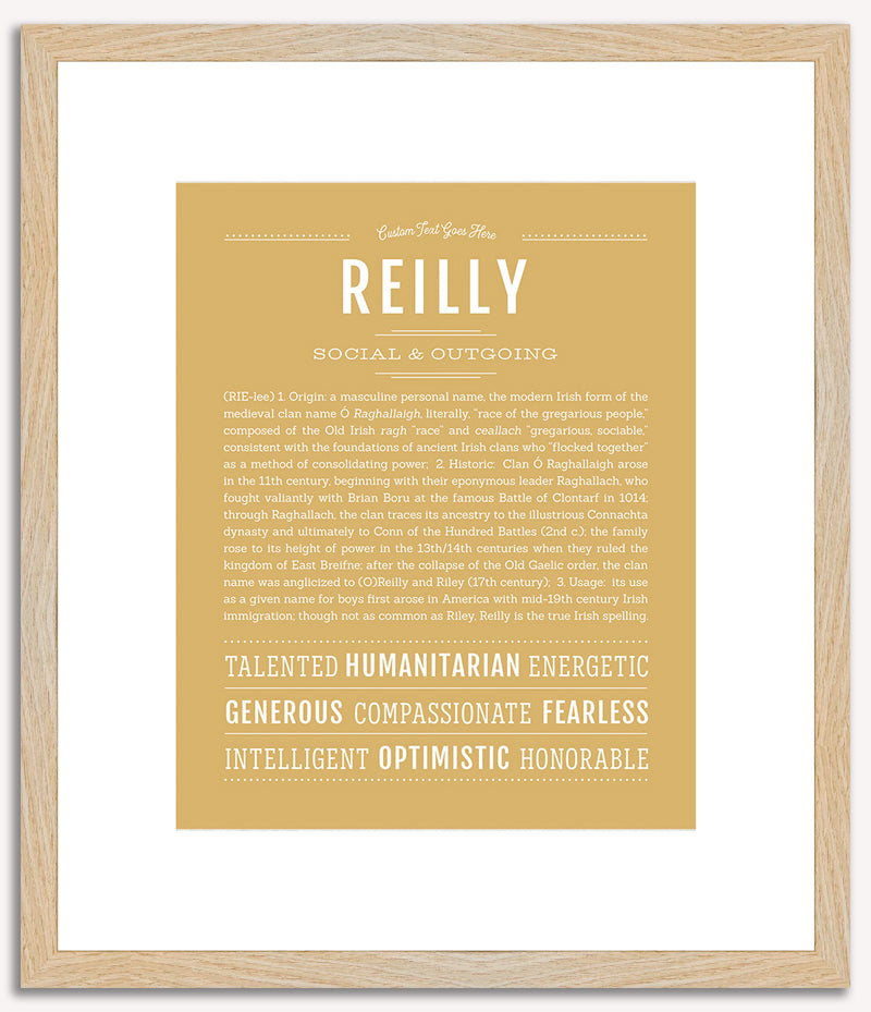 Reilly (male) | Name Art Print