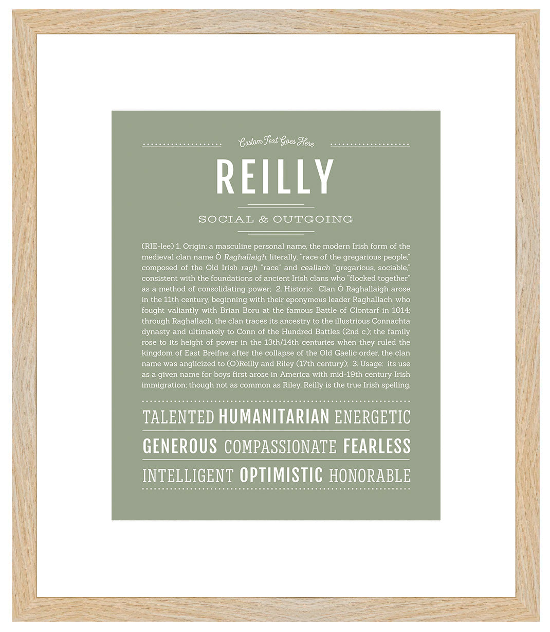 Reilly (male) | Name Art Print