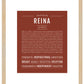 Reina | Name Art Print