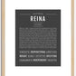 Reina | Name Art Print