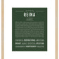 Reina | Name Art Print