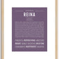 Reina | Name Art Print