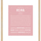 Reina | Name Art Print