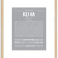 Reina | Name Art Print