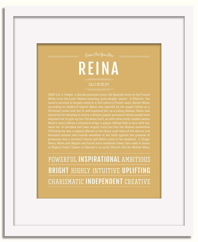 Frame Options | Matte Gold | White Frame, Matted