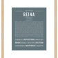 Reina | Name Art Print