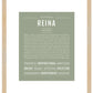 Reina | Name Art Print