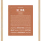 Reina | Name Art Print