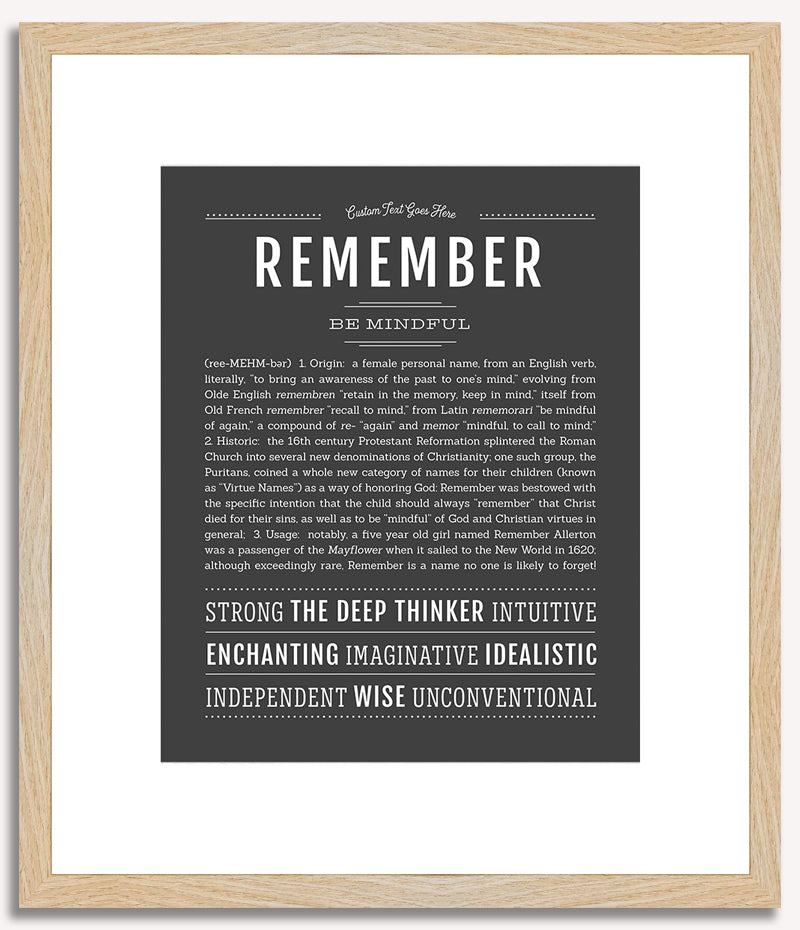 Remember | Name Art Print