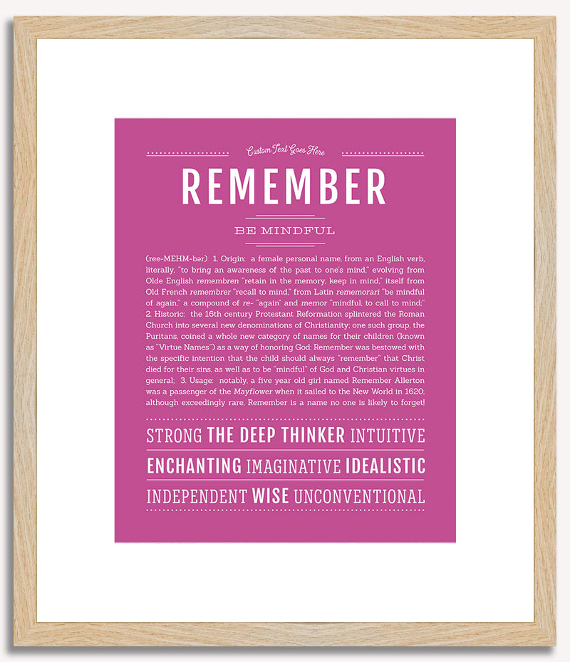 Remember | Name Art Print