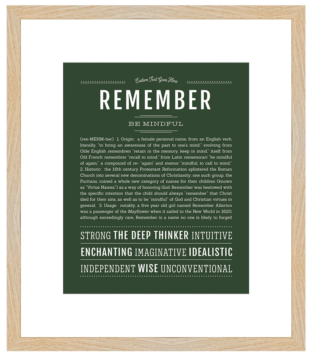 Remember | Name Art Print