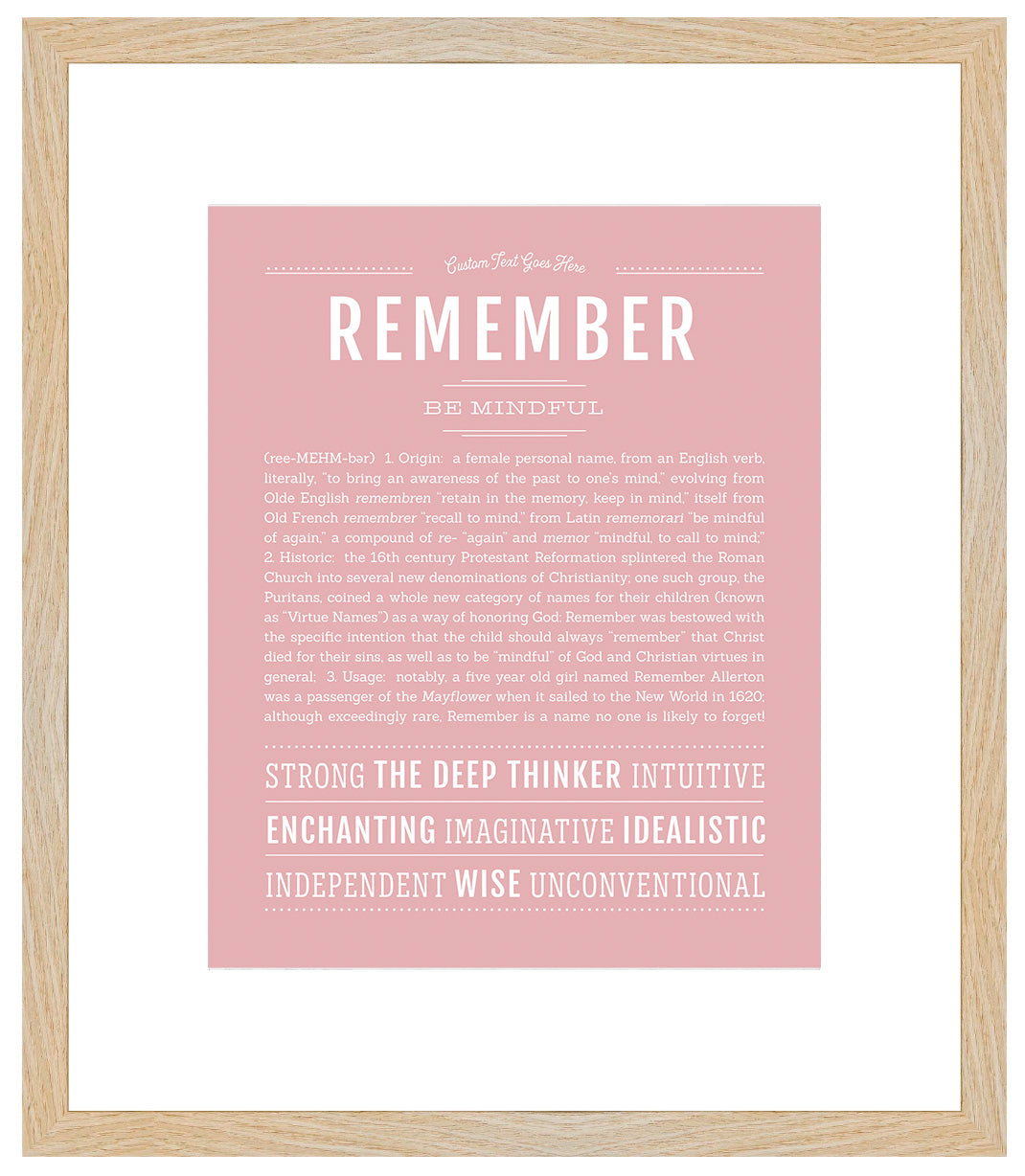 Remember | Name Art Print