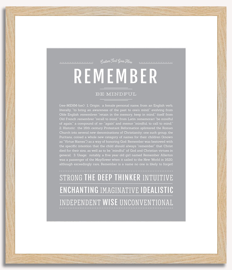 Remember | Name Art Print