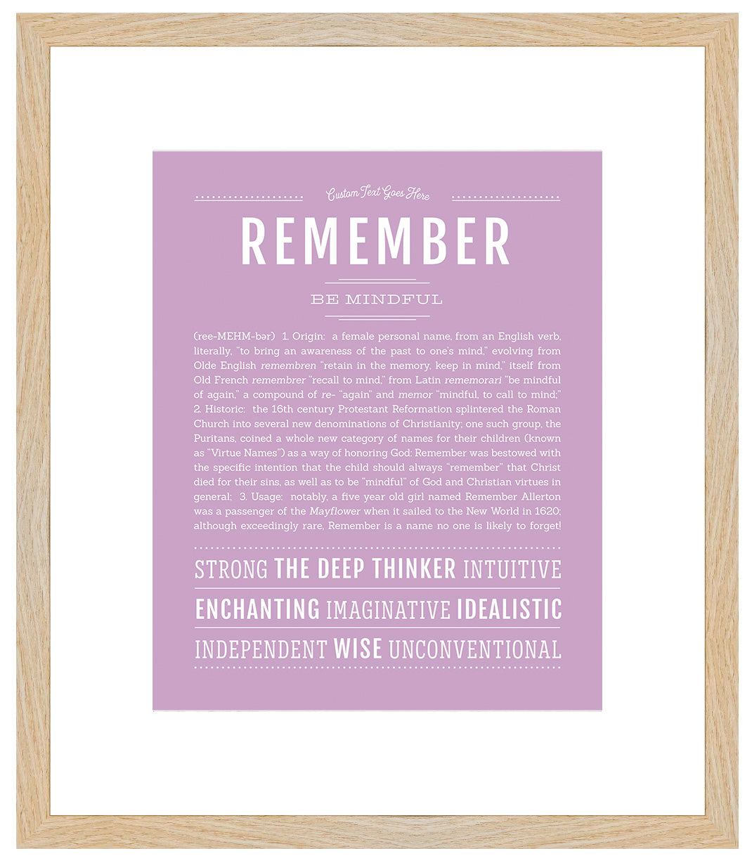 Remember | Name Art Print