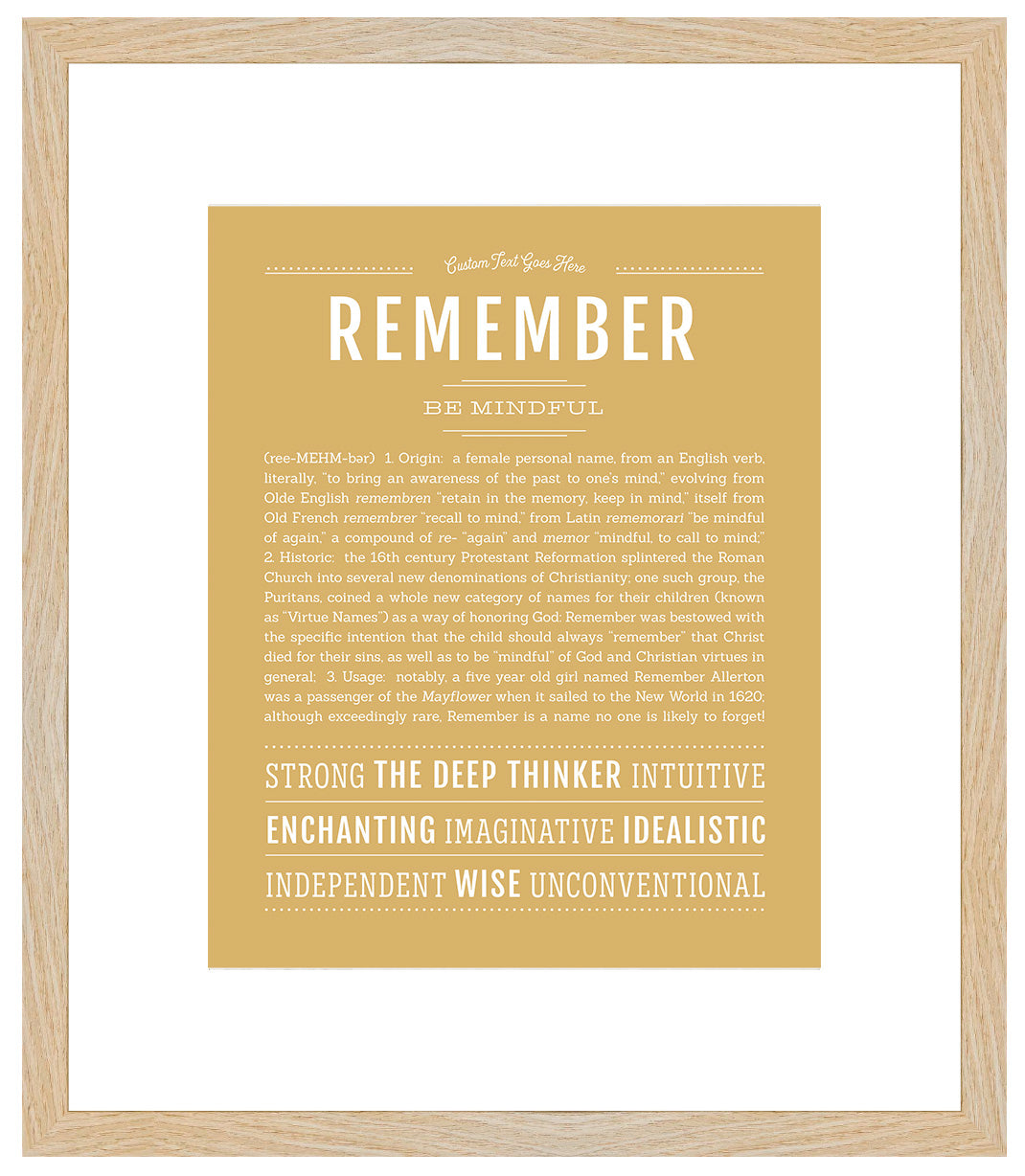 Remember | Name Art Print