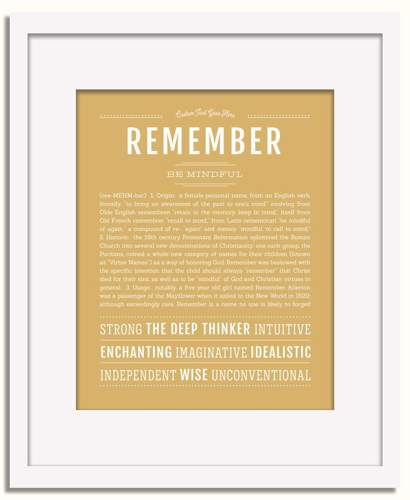 Frame Options | Matte Gold | White Frame, Matted