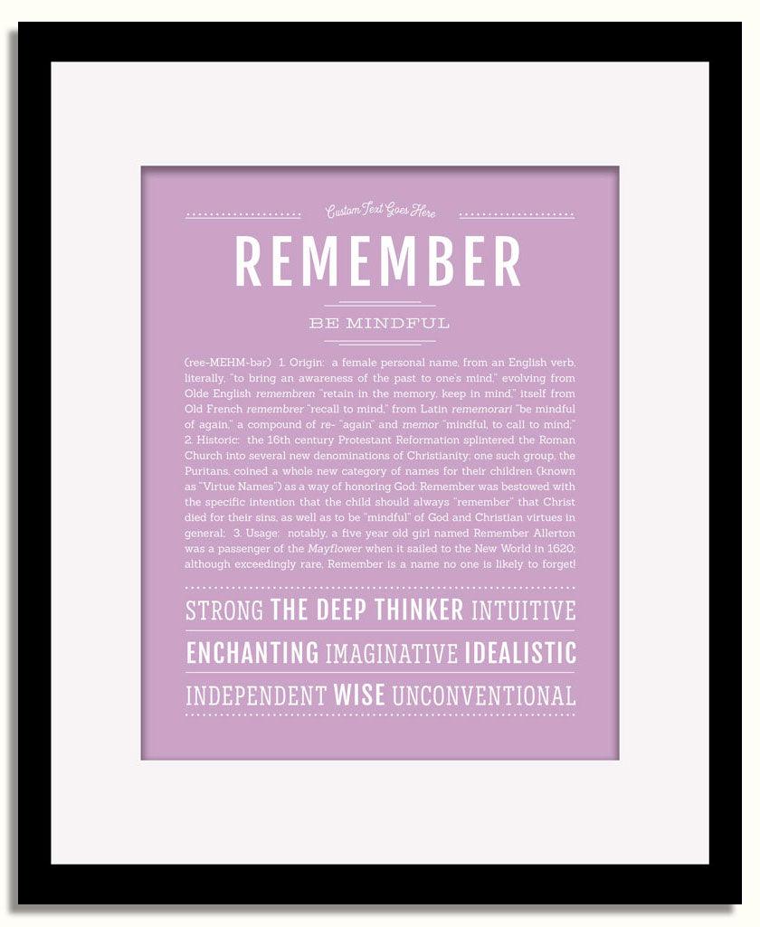 Frame Options | Lilac | Black Frame, Matted