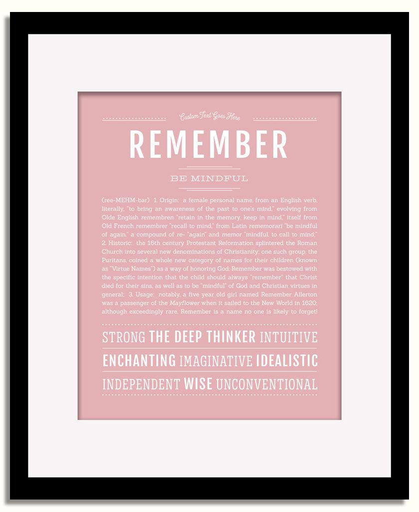 Frame Options | Dusty Rose | Black Frame, Matted