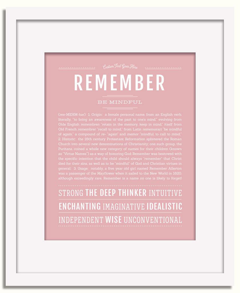 Frame Options | Dusty Rose | White Frame, Matted