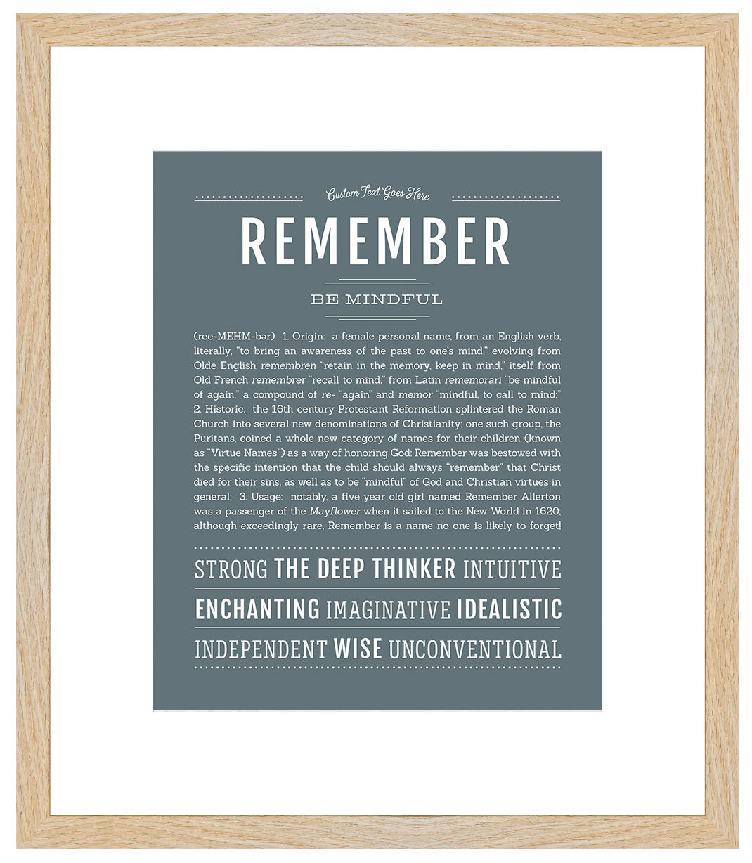 Remember | Name Art Print