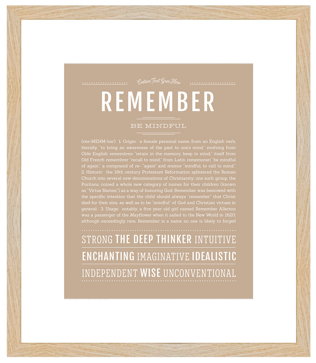 Remember | Name Art Print