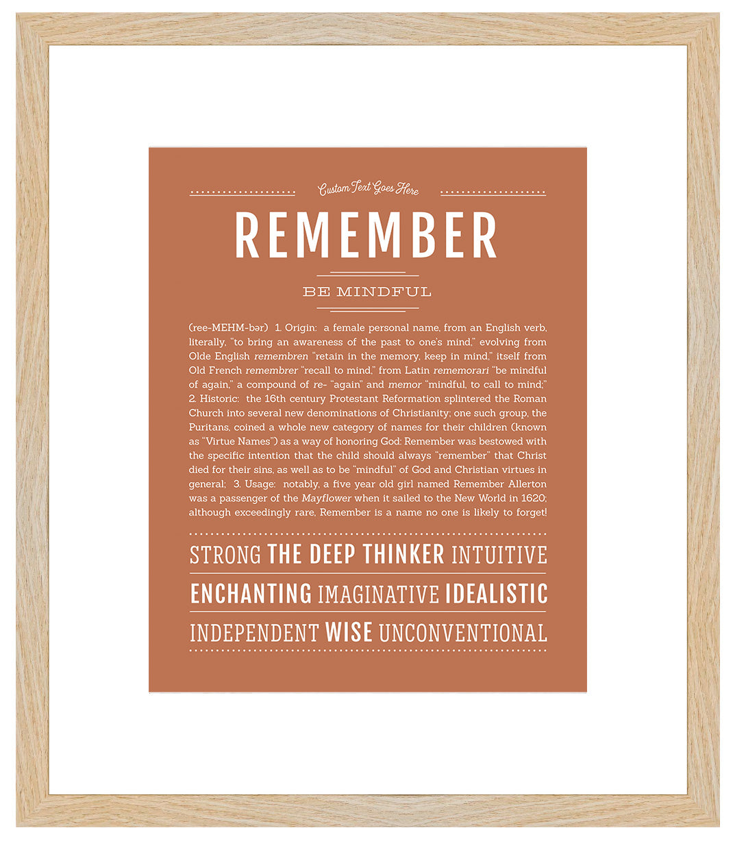 Remember | Name Art Print