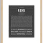 Remi (female) | Name Art Print