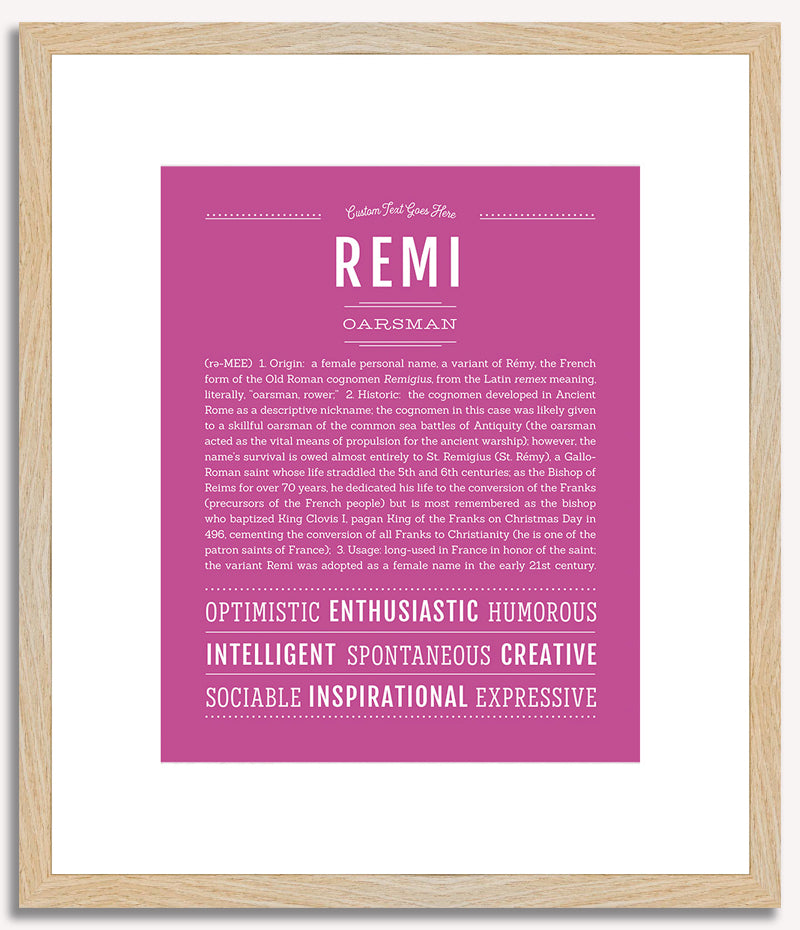 Remi (female) | Name Art Print