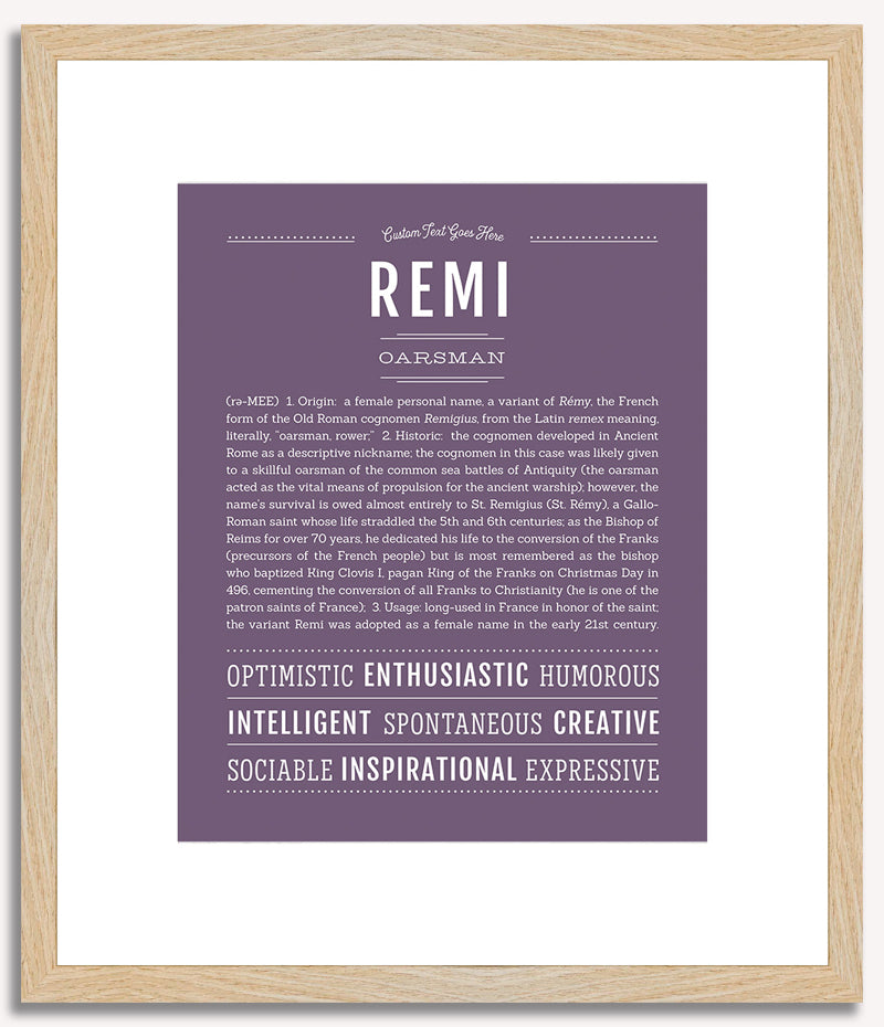 Remi (female) | Name Art Print