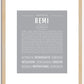 Remi (female) | Name Art Print