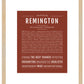 Remington (male) | Name Art Print