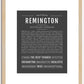 Remington (male) | Name Art Print