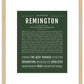 Remington (male) | Name Art Print