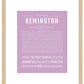 Remington (male) | Name Art Print