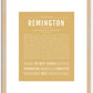 Remington (male) | Name Art Print