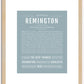 Remington (male) | Name Art Print