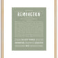 Remington (male) | Name Art Print