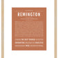 Remington (male) | Name Art Print